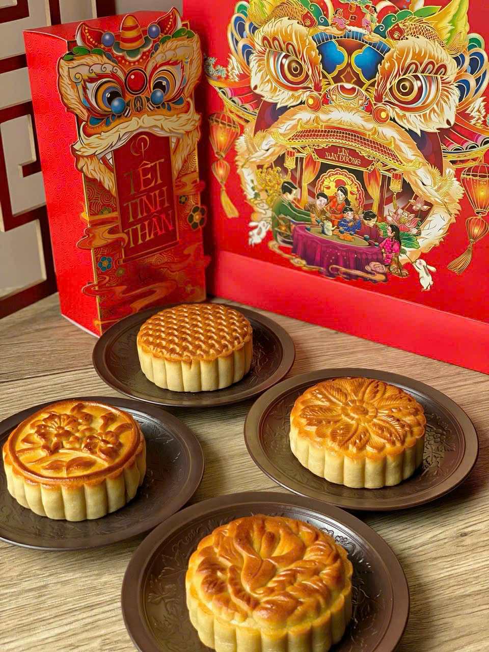 Bánh Trung Thu (đậu, dừa, thập cẩm 2 trứng)